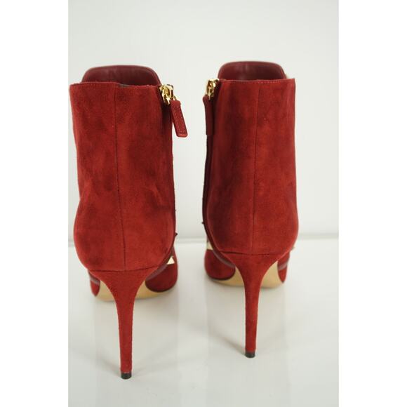 Valentino Rockstud Pointy Toe Red Suede Ankle Boots Size 40. 5 10.5 NIB $1445 - Picture 11 of 12